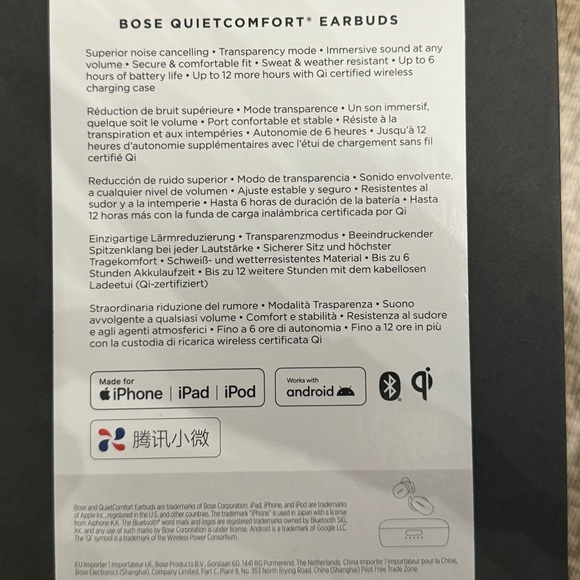 NIB$279 Bose QuietComfort Noise Cancelling Earbuds Bluetooth TripleBlack - Picture 5 of 5